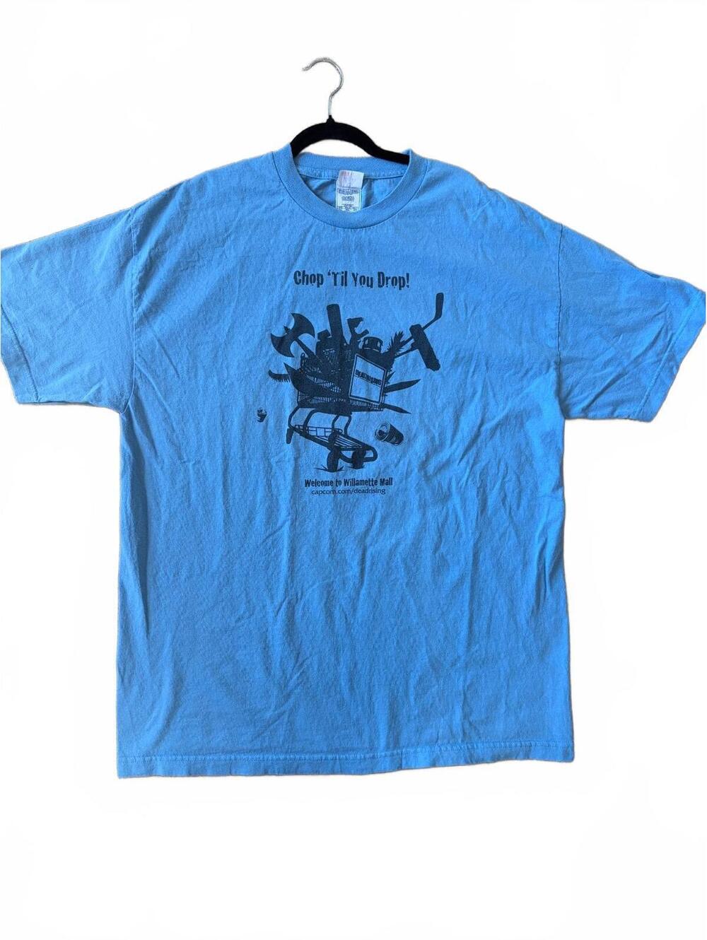 Dead Rising Capcom Promo T-Shirt Mens XL Light Blue Willamette Mall